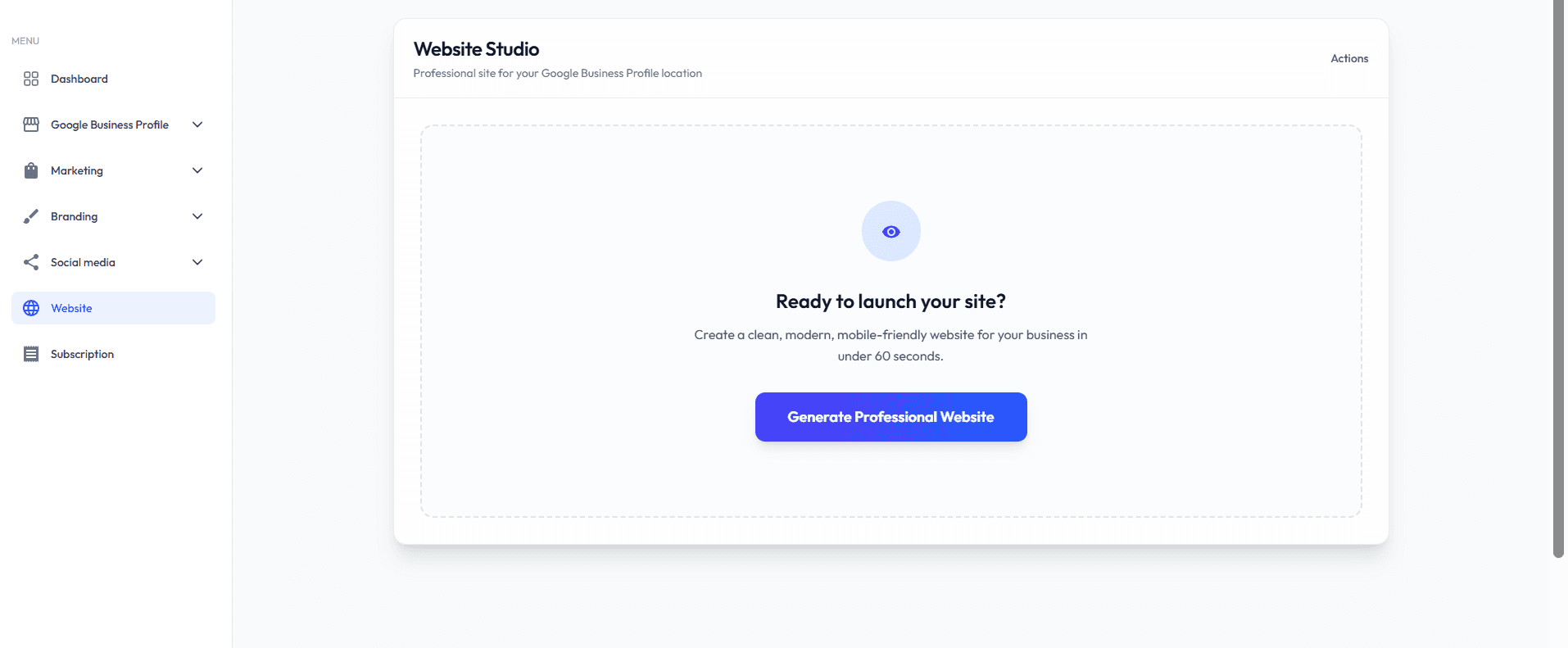 AI generated restaurant website builder