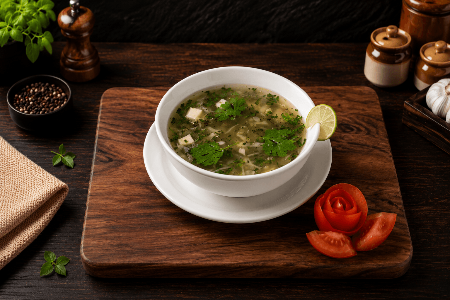 Lemon coriander soup