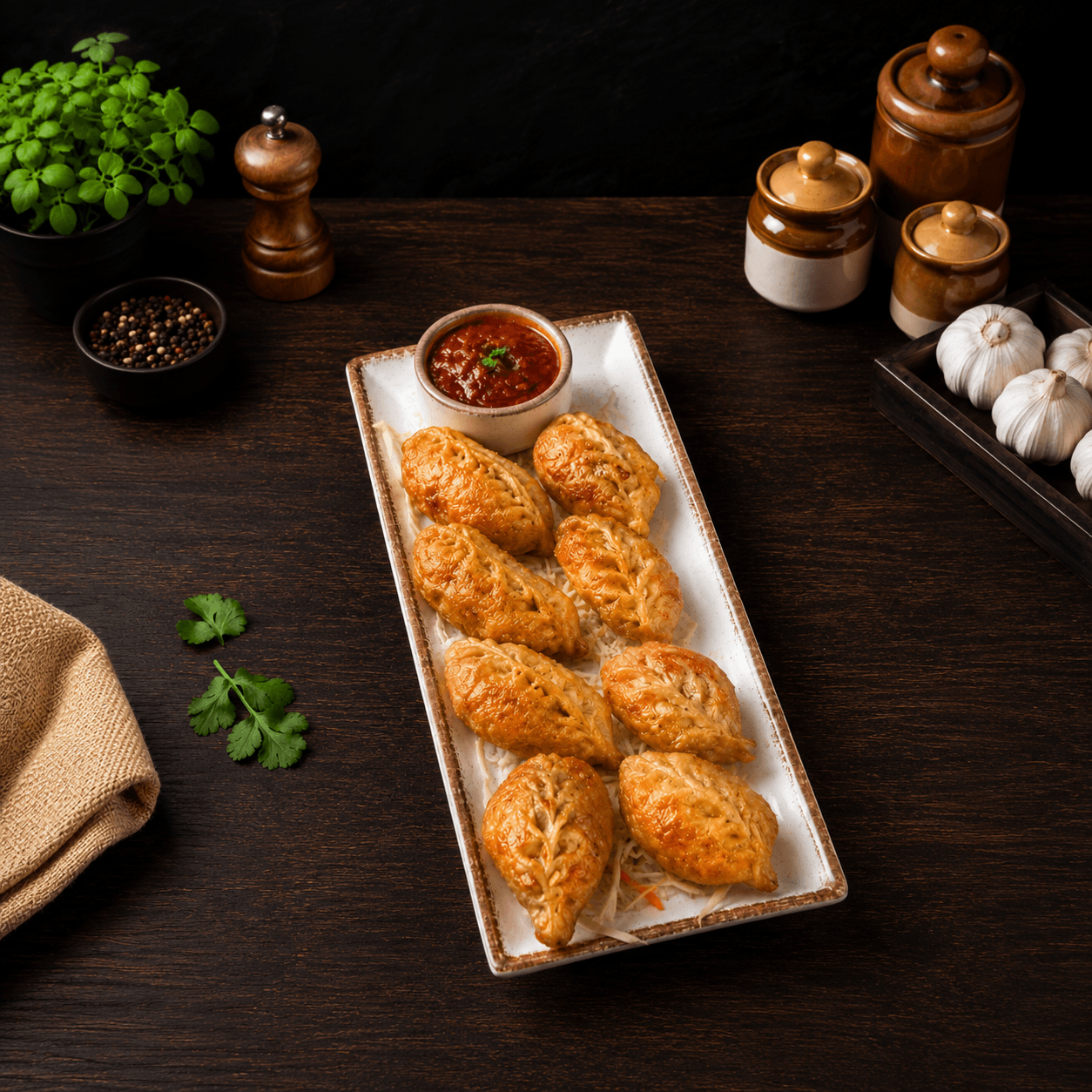 paneer fried momos